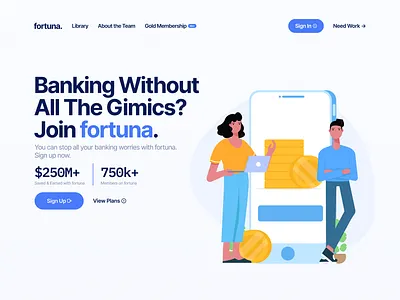 The Fortuna Project branding design illustration logo ui vector web