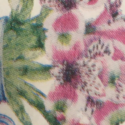 Embroidery aged paper flowers illustration