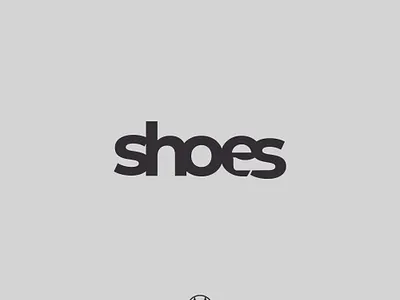 Shoes icon logo typografy