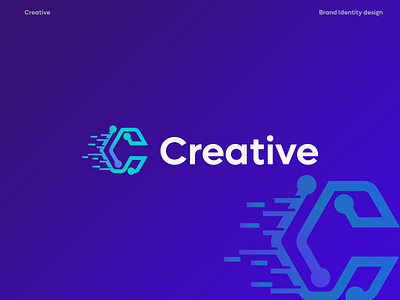 Creative - logo design concept a b c d e f g h i j k l m n abstract app blockchain brand branding coin creative crypto currency design fintech gradient identity letter c letter mark logo logomark software symbol