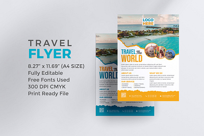 Modern Travel Flyer Design Template Download banner brand identity brochure business business flyer business flyer template corporate flyer flyer leaflet marketing modern travel flyer print template travel travel agency travel flyer travel flyer design travel flyer template traveling vector