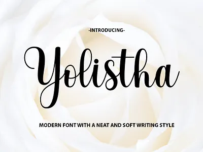 Yolistha branding calligraphy cards design elegant flower font illustration lettering logo modern script wedding