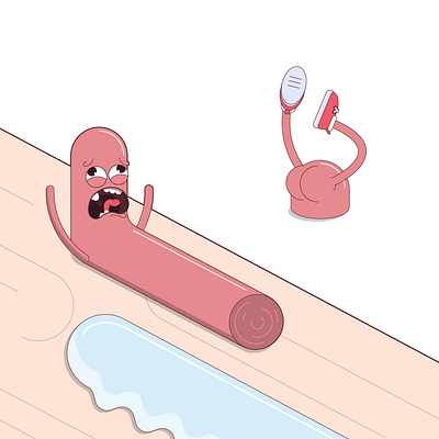 Уважайте то, что едите. illustration vector персонаж позитивный радость