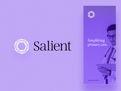 Salient | More Branding brand branding doctor health health care health insurance healthcare hospital identity insurance insurtech logo medicine medtech startup