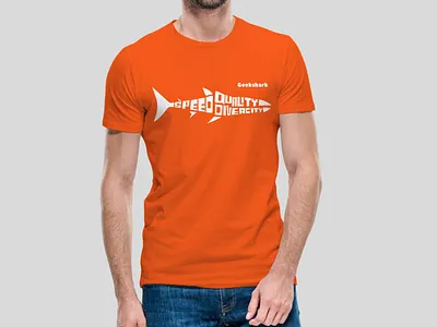 T- Shirt Design for a Marketing Agency advertising appareldesign blue digital agency fish t shirt design funnny t shirt orange print print design shark tshirt shark typography tdesign teedesign tshirt tshirtdesign typographic t shirt design typography