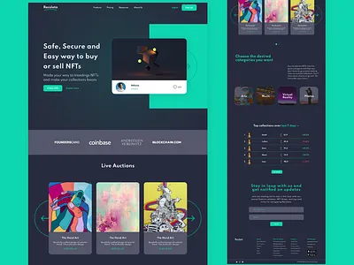 Recoleta - NFT Landing page 😀 app branding design figma illustration logo typography ui ux vector