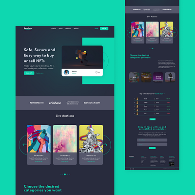 Recoleta - NFT Landing page 😀 app branding design figma illustration logo typography ui ux vector