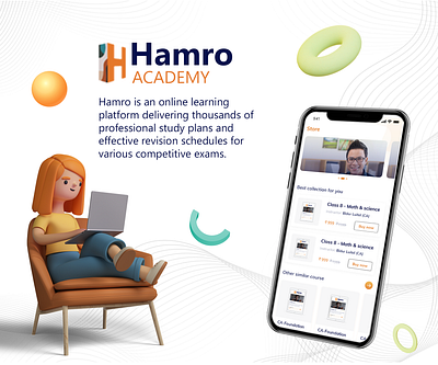 Hamro Academy- Digital Destination for all Learning Needs mobile app design mobile app development mobile app experience mobile app ui ux design ui ux design