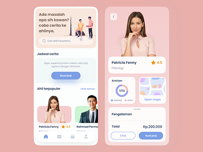 Ceritain Aja - Counseling App Exploration app counseling design figma interface mobile popular prototype trending ui ui ux ui design uidesign uisupply uiux user interface ux uxui website xd