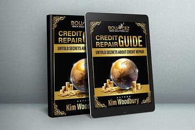 Credit Repair Book Cover Design black theme book cover design cover design ebook cover gold goldem theme luxury minimal typography