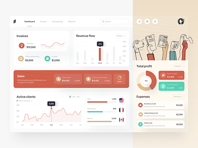 Invoice Maker - Dashboard Design dashboard dashboard design finance financial app fintech invoice invoice builder money pay bills payment transaction ui user interface ux wallet web web app