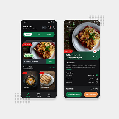 Restaurant Mobile App 🍛 app branding design drink food illustration restaurant typography ui uidesign uiux userinterface ux