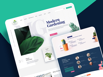 Gardening Guide | Web Page blue branding design design studio ecommerce website figma gardening guide gardening website green landing page plant guide plant website ui ui design ui ux ux design website