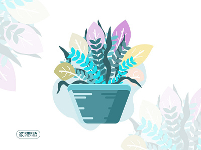 flower tob flat illustration branding design dribbble flower vase flower vase flat illustration graphic design illustration logo minimalist modern logo