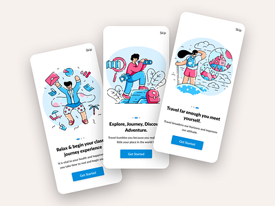 Travel App | Onboarding App UI adventure app design booking app flight booking flight booking app mobile app design mobile design mobile ui onboarding illustration onboarding mobile ui onboarding screen onboarding screens onboarding ui travel agency travel app travel booking app travel onbording app trip planner ui travel vacation app