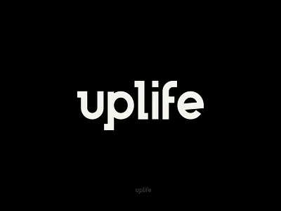 uplife black branding design logo minimal wordmark