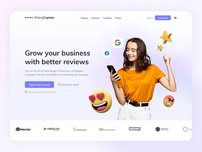 Rating Captain – website branding design graphic design landing typography ui
