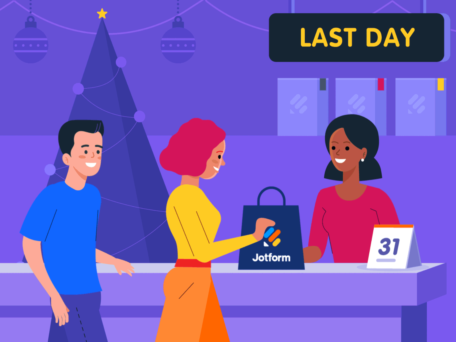 Last day at checkout 2d animation 2d loop gif characters checkout final day gif last day loop loop gif queue sale sale queue save 50