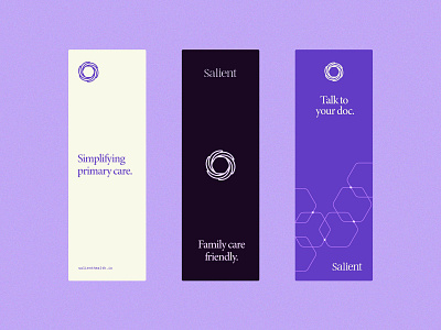 Salient | Banners banners brand branding call doctor health health care healthcare identity insurtech logo med medicine medtech tech telehealth