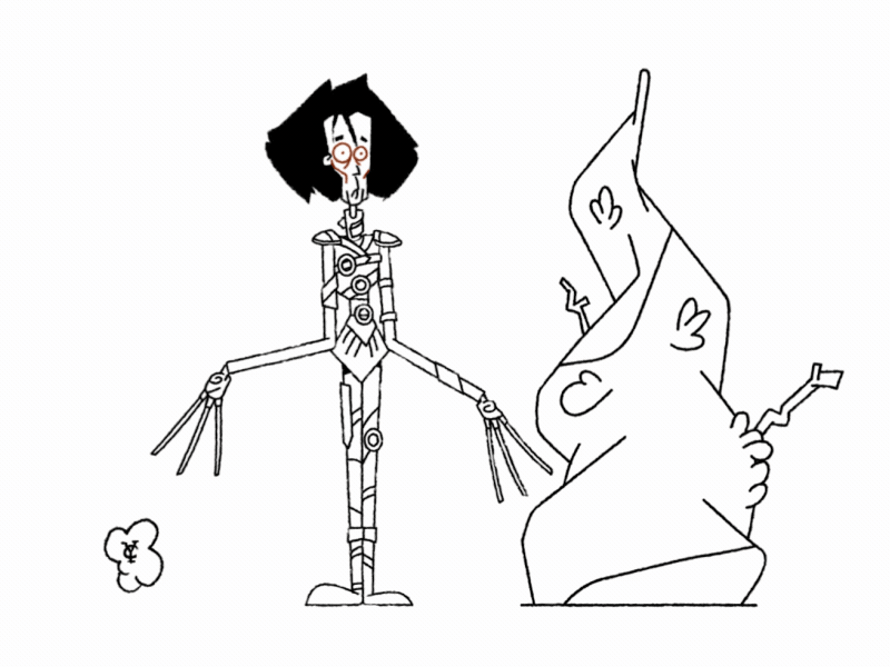 Edward Scissorhands ✂️ 2danimation animation illustration mgcollective motion design motiondesignschool motionlovers