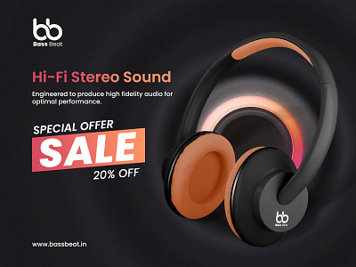 Headphone🎧 Banner with Logoℹ️ app graphics app icon brand branding business company branding e commerce earphone gadget graphics design headphone graphics identity modern graphics sale special offer symbol technology vector