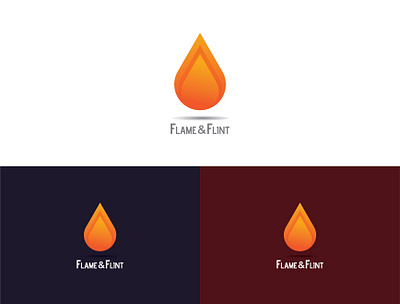 Flame Logo brand identity branding fire logo flame and flint logo flame logo graphic design iconic logo logo design minimalist logo