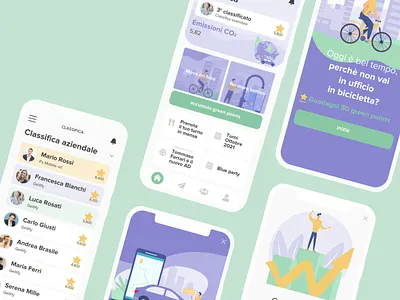 Mobility project app contest green greenlife illustration interactiondesign mobile ui uidesign