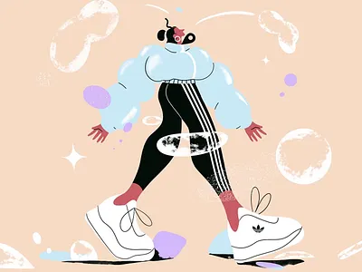 Breathe in, breathe out adidas air characterdesign design fragments illustration workout