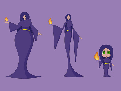 Can the same character be different? Can! brutal character characters chibi elegant fantasy fire flat hyperbolization magic vector