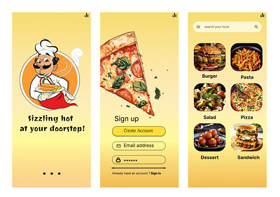 Food Delivery App app design graphic design ui ux