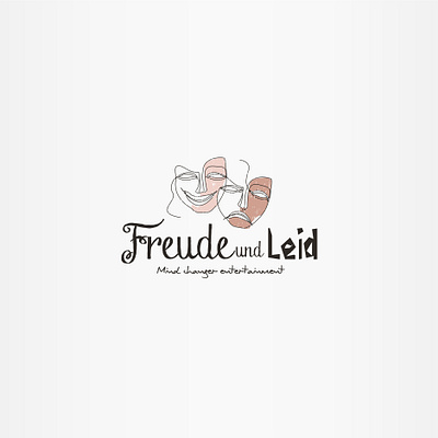 freude and leid artistic freude and leid graphic design illustration logo mind changer entertainment vector