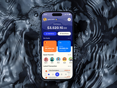 Finance Banking Wallet App UI app app design arobix azbin balance banking chart crypto defi finance money onboarding online banking saving ui user interface ux wallet web web design