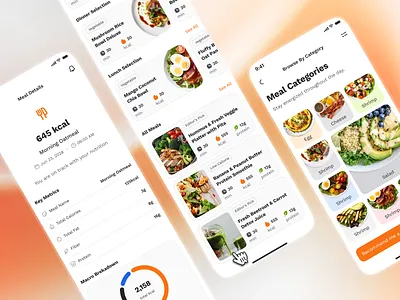 sandow v2: AI Fitness & Nutrition App | Meal Planner Explore UI ai fitness app ai workout app browse meal clean diet app figma ui kit fitness mobile app fitness ui kit meal planner app minimal modern nutrition app nutrition tracker app nutrition ui nutrition ui kit orange personalized fitness smart fitness smart workout wellness app