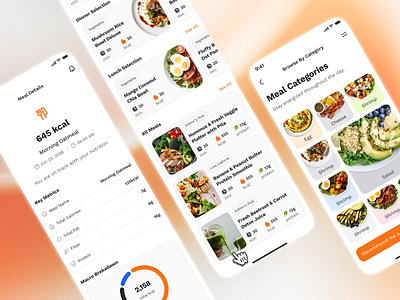 sandow v2: AI Fitness & Nutrition App | Meal Planner Explore UI ai fitness app ai workout app browse meal clean diet app figma ui kit fitness mobile app fitness ui kit meal planner app minimal modern nutrition app nutrition tracker app nutrition ui nutrition ui kit orange personalized fitness smart fitness smart workout wellness app