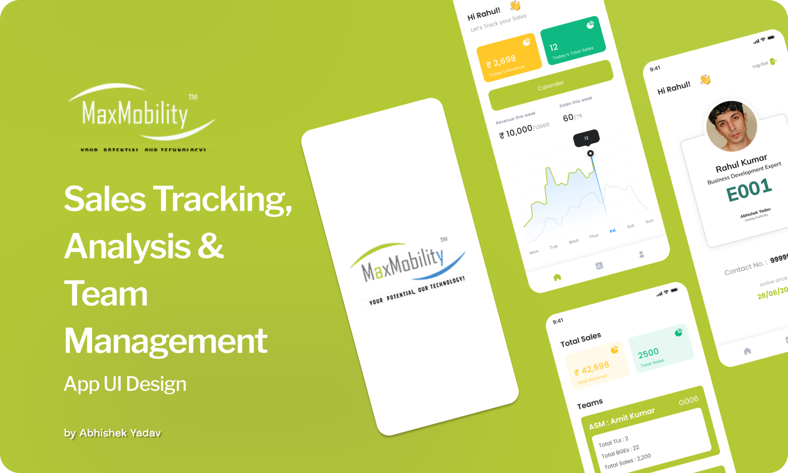 Sales Tracking App UI Design branding graphic design logo ui