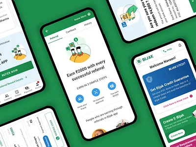 Bijak App Referral Feature app branding design flat icon iconography illustration minimal ui