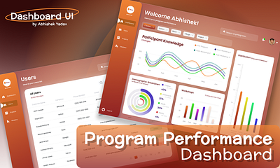 Program Performance Dashboard UI Design branding graphic design logo ui