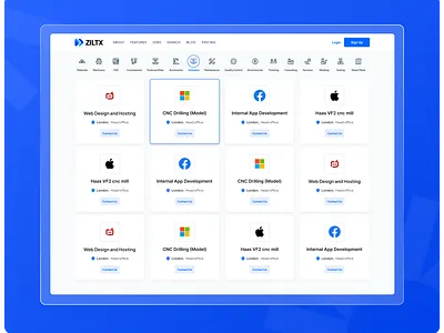 Web App for SaaS Company app blue clean design manufacturing procurement ui ux web website