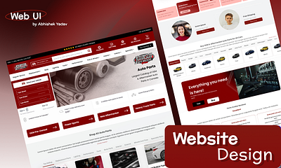 Automobile Parts Website - UI Design branding graphic design logo ui