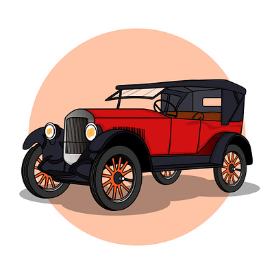 Vintage Old Car Design. artwork branding car design fiverr game graphic design illustration illustrator logo shirt shirt design tshirt tshirt design typography ui upwork vector vector design vectorart