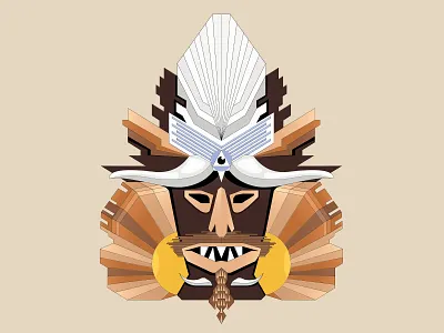 “KUKERI” is a Bulgaria's Bizarre Festival of Monsters. bulgaria character festival horror illustration illustrator kuker kukeri mask monster nft vector vector illustration