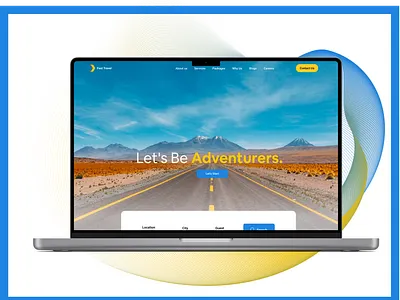 Fast Travel Landing Page app branding design icon illustration landing logo travel typography ui ux vector