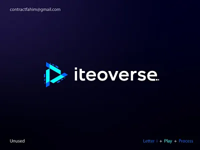 iteoverse logo design ai brand mark branding conceptual logo design e commerce icon logo logo design logodesign mark minimal modern play logo process social media video logo