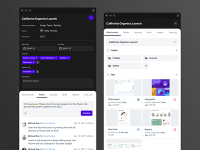 SaaS Software - Sidebar admin panel attachments dashboard fintech form graph marketing minimal notes product retail saas ui ux web