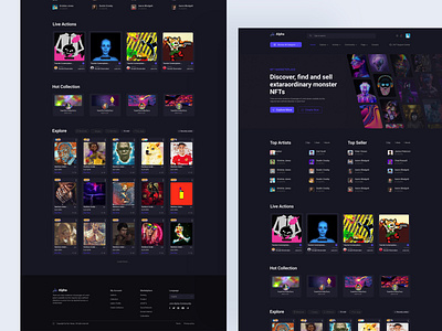 NFTs Marketplace Landing page binance creative crypto art crypto website cryptocurrency dark hero landing page marketplace minimal product design ui design web design