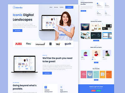 Product Design Agency Landing Page agency website branding coporate corporate branding corporate design design studio digital digital agency homepage landing page landing page design product design projects services software design software development ui web development website website design