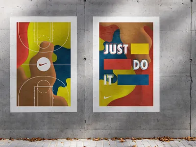 Nike Poster Concept advertising concept figma graphic design mockup nike nike basketball poster realistic red yellow