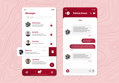 Direct Messaging App app concept design home illustration messages mobile social media ui ux web website