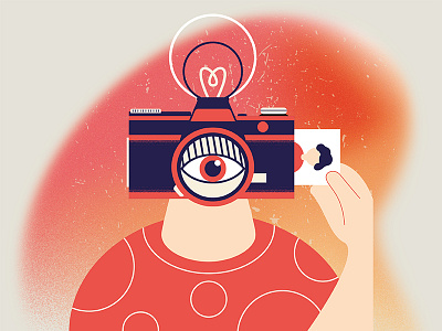 Photographer camera character crazy photographer flat illustration illustration photographer vector
