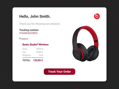 Email Receipt app beats concept design email headphones home illustration page product receipt speaker tool ui ux web